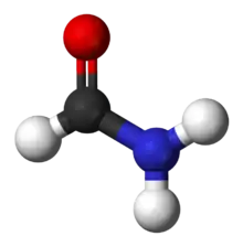 Ball and stick model of formamide