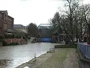 The River Foss Barrier (closed), viewed from the north (Castle Mills Basin).mw-parser-output .geo-default,.mw-parser-output .geo-dms,.mw-parser-output .geo-dec{display:inline}.mw-parser-output .geo-nondefault,.mw-parser-output .geo-multi-punct{display:none}.mw-parser-output .longitude,.mw-parser-output .latitude{white-space:nowrap}53°57′11″N 1°04′44″W﻿ / ﻿53.95295°N 1.078769°W﻿ / 53.95295; -1.078769