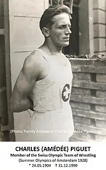 Swiss Olympic Wrestler of 1928 Olympics in Amsterdam