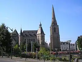 The town hall and tower of the abbey