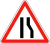 Road narrows on right