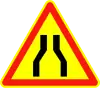 Road narrows