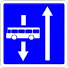 Contra-flow bus lane