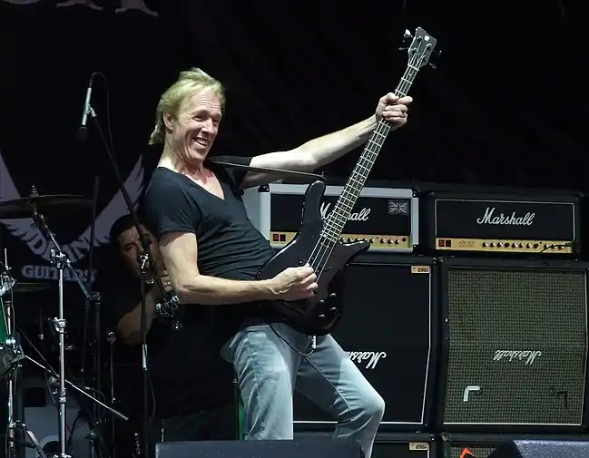 Francis Buchholz with Michael Schenker"s Temple Of Rock at Kavarna Rock Fest 2012.