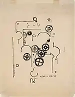 Réveil Matin (Alarm Clock), 1919, ink on paper, 31.8 x 23&nbsp;cm, Tate, London