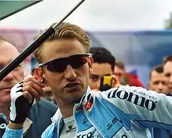 Frank Vandenbroucke (pictured in 2002) won the 85th running of Liège–Bastogne–Liège