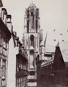 Frankfurt Cathedral: tower before the fire of 1867