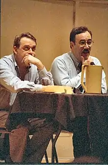 Chappell, left, with Les Daniels, right