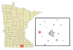 Location of Alden, Minnesota