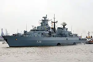 F216 Schleswig-Holstein in Hamburg Harbor