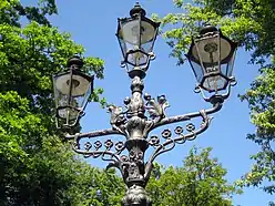Laterne No. 35, Charlottenburg (square) candelabra (three-armed)