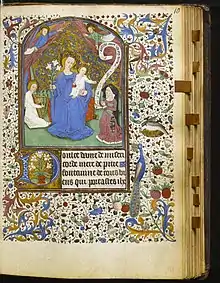 Gothic page from a Book of Hours, circa 1460