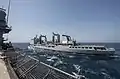 Var replenishes USS&nbsp;Vella Gulf in the Persian Gulf on 19 June 2017