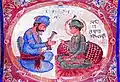 Full detail of the fresco of Sahibzada Jujhar Singh (right) from Gurdwara Baba Atal