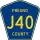 County Road J40 marker