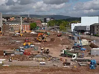 Friars Walk during construction