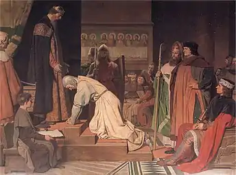 Submission of Henry the Lion to Frederick Barbarossa, 1181 (Erfurt, 1879–1882)