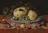 Fruit still life with shells, 1620