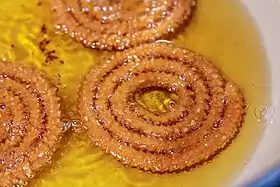 Frying chakli