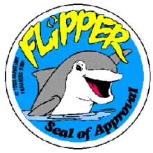 "Flipper Seal of Approval" dolphin safe label.