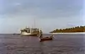 Boat arrival in Fua Mulaku, 1982