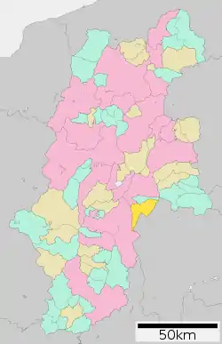 Location of Fujimi in Nagano Prefecture