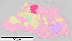 Location of Fukaya in Saitama Prefecture