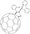 Platinum complex of isoxazoline-modified fullerene.