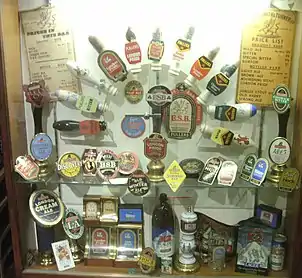 A selection of Fuller's brands from the museum display
