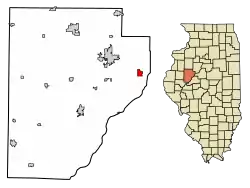 Location of Banner in Fulton County, Illinois.
