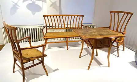 Furniture designed by Henry Van de Velde for Bloemenwerf (1895)