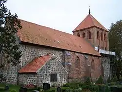 Medieval village church in Görmin