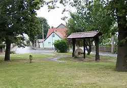 The old millstone in the village's part Dietendorf