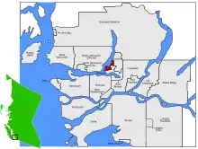 Location of Belcarra in Metro Vancouver