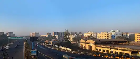 Skyline of Financial District, Hyderabad.