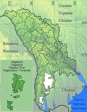 Comrat is located in Găgăuzia