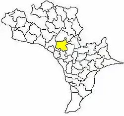 Mandal map of Krishna district showing  Gannavaram mandal (in yellow)