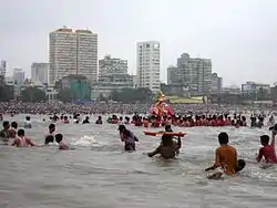 Girgaon Chowpatty during Ganesh Visarjan