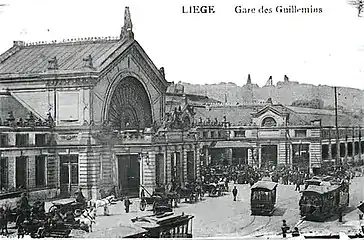 The second Liège-Guillemins railway station (1882), pictured in 1905