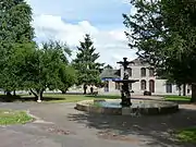 The railway station.