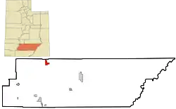 Location in Garfield County and in the state of Utah.