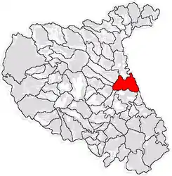 Location in Vrancea County