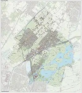 Dutch Topographic map of Teylingen, June 2015