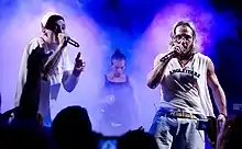 Grido (on the left) during a Live