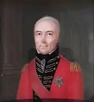 Portrait miniature of George Beckwith, 1809, painted by Charlotte Martner&nbsp;[fr], an artist from Fort-de-France, 1809