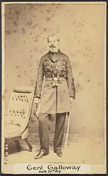 General Thomas James Galloway, late 70th Reg, circa 1860, photographer unknown. Te Papa (O.013117)