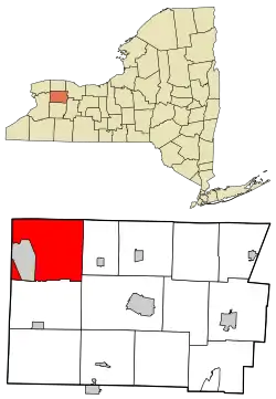 Location of Alabama in Genesee County and New York