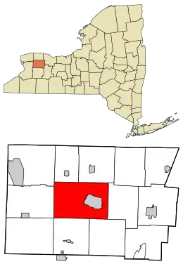 Location in Genesee County and the state of New York.