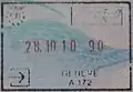 Entry stamp for air travel, issued at Geneva Airport.