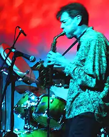 Geoff Leigh performing in Schiphorst, Germany, 5 July 2008